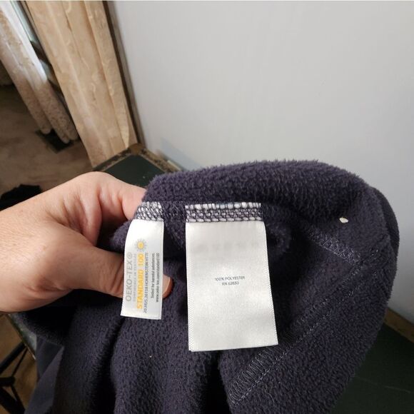 Lands End Vest Mens XL Black Full Zip Casual Mock Neck Casual Golf Soft Fleece - Picture 6 of 8